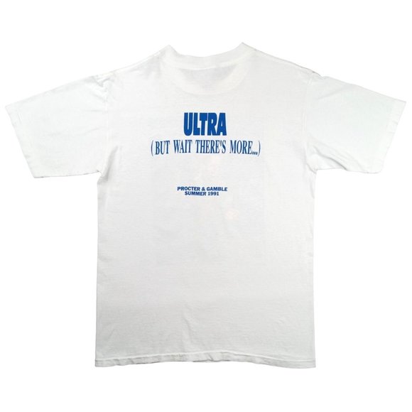 Vintage Procter Gamble Tshirt L Ultra Tide Oneita Comic 1991 Noir Advertisement - Picture 4 of 7